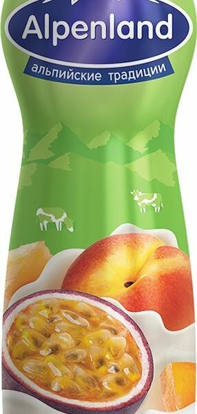 Йогурт питьевой Alpenland Персик и Маракуйя 1,2%