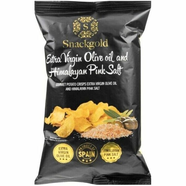 Чипсы картофельные Snackgold со вкусом оливкового масла и гималайской розовой солью, 125г