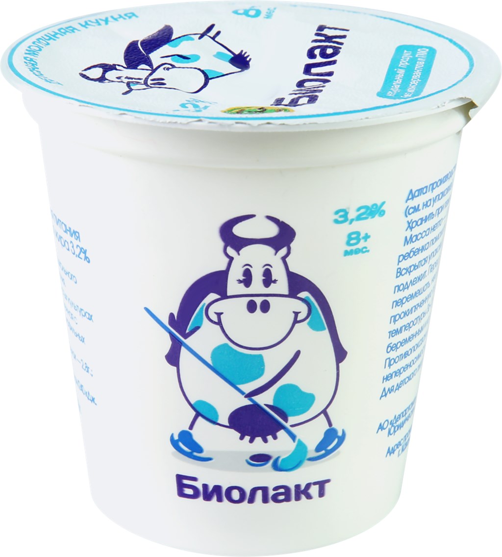 

Биолакт Детская молочная кухня 3,2%, БЗМЖ, с 8 месяцев, 125 мл