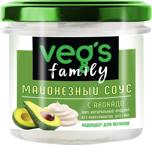 

Соус майонезный Veg's Family с маслом авокадо 200 г