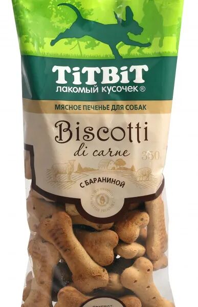 Мясное печенье бискотти с бараниной для собак, TitBit