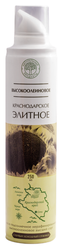 

Масло подсолнечное Натуральные продукты Краснодарское элитное высокоолеиновое спрей 250 мл