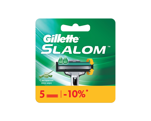 

Сменные кассеты для бритья Gillette Slalom Plus 5 шт 10 г