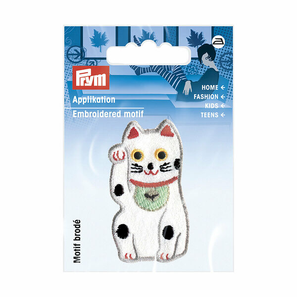 924312 Термоаппликация Кошка машущая лапой бел. Prym