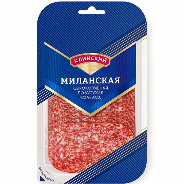 Колбаса Клинский Миланская сырокопченая полусухая, 210г