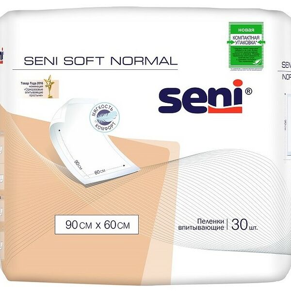 Seni Soft Normal пеленки гигиенические 60 х 90 см 30 шт