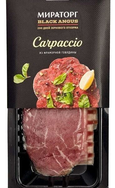 Карпаччо из мраморной говядины Black Angus Мираторг 90 г