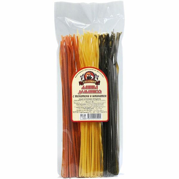 Макароны БАКАЛЕЙЩИКИ Лапша домашняя с томатами и шпинатом