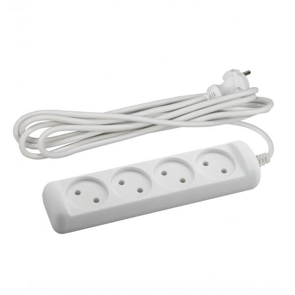 Удлинитель ЭРА, 4 гнезда, без заземления, 5 м