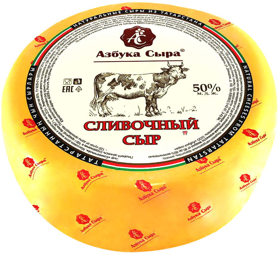 

Сыр Азубка Сыра Сливочный твердый 50% вес