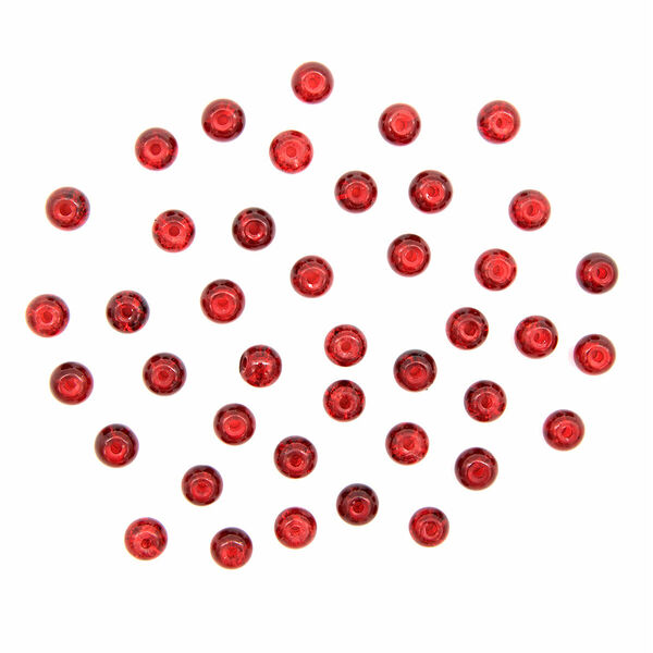 1301149 Бусины стеклянные 'Кракле' 6мм, упак/65шт., Astra&Craft(1 красный)