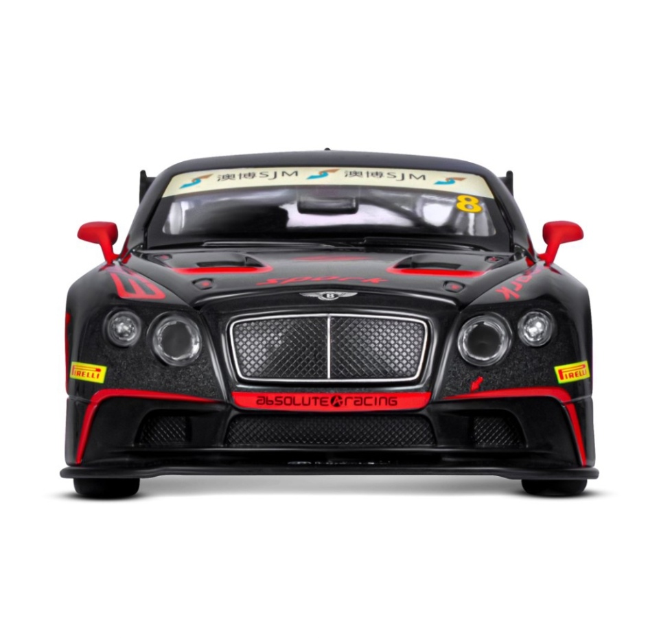 

Машинка металлическая Автопанорама 1:24 Bentley Continental Gt3 Concept, черный + красный