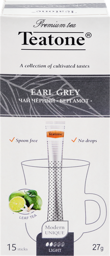 

Чай черный Teatone Black line Бергамот 15 стиков 27 г