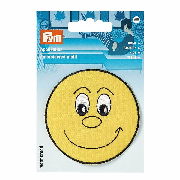925429 Термоаппликация Смеющееся лицо, желтый цв. Prym
