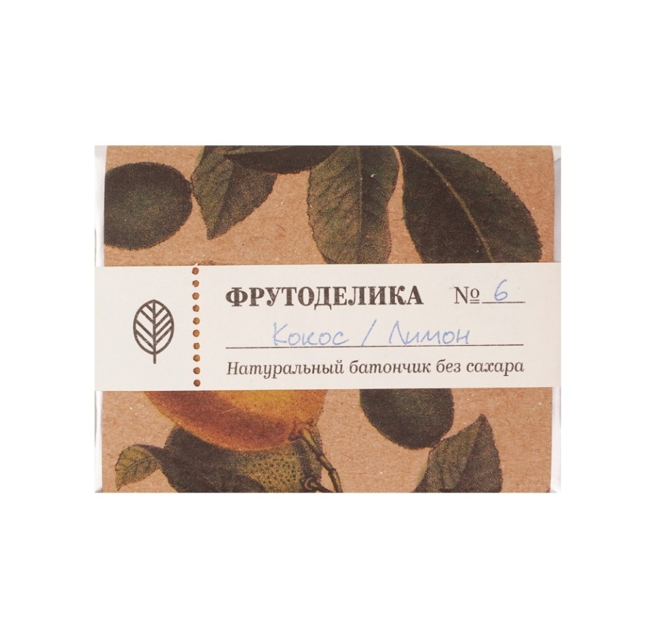 

Батончик натуральный Фрутоделика №6 Кокос / Лимон 47 г