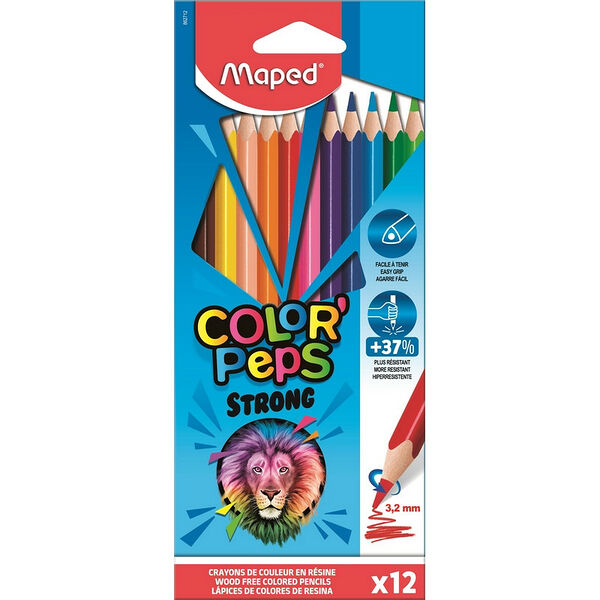 Цветные карандаши 12шт Color Peps Strong арт. 862712ZM Maped