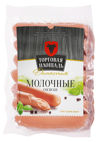 

Сосиски ТОРГОВАЯ ПЛОЩАДЬ Династия Молочные, 350г