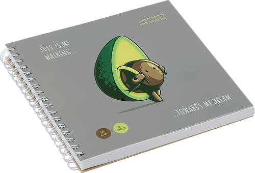 

Скетчбук Meshu Avocadreams, 60 листов, на гребне
