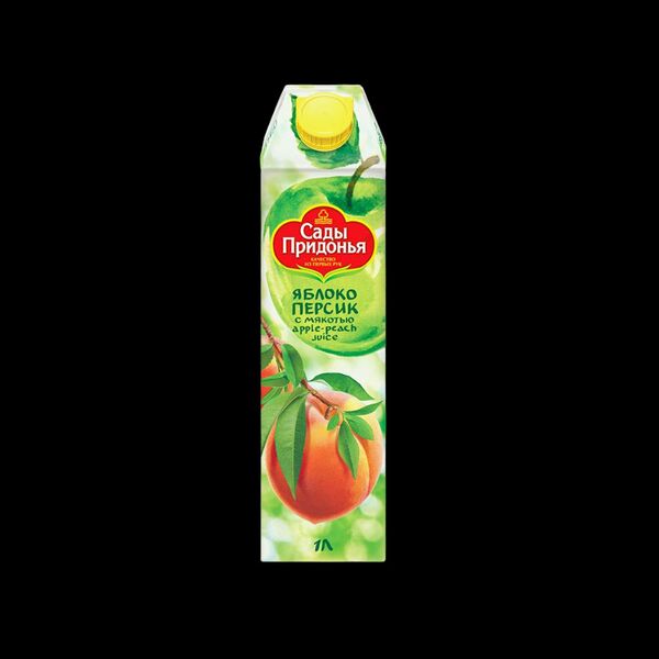 Сок Сады Придонья яблочно-персиковый с мякотью 1 л