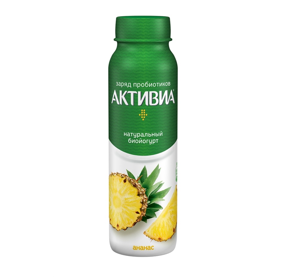 

Йогурт питьевой натуральный Активиа Ананас 2% 260 г
