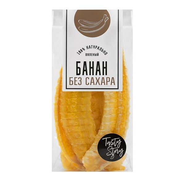Фруктовые слайсы Tasty Story банан вяленый (без сахара)