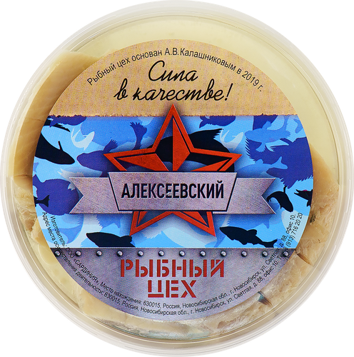 

Сельдь Алексеевский Рыбный Цех Филе кусочки в масле 150 г
