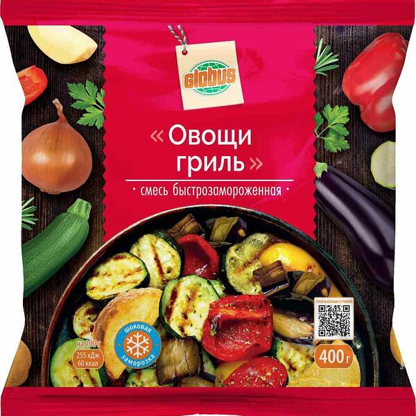 Овощи гриль быстрозамороженные Глобус