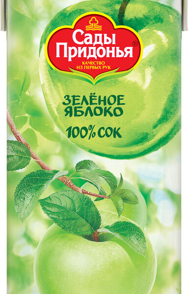 Сок Сады Придонья Зеленое яблоко, 2 л