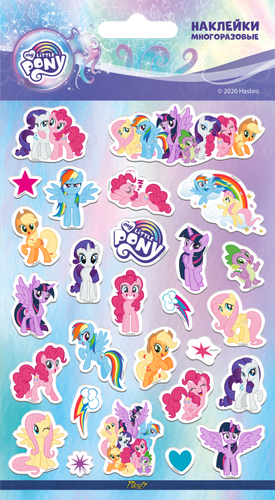 

Наклейки объемные Hasbro Little Pony №2 11х20см