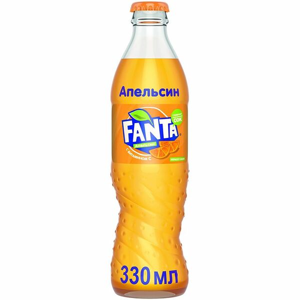 Напиток Fanta Апельсин сильногазированный в бутылке, 330 мл