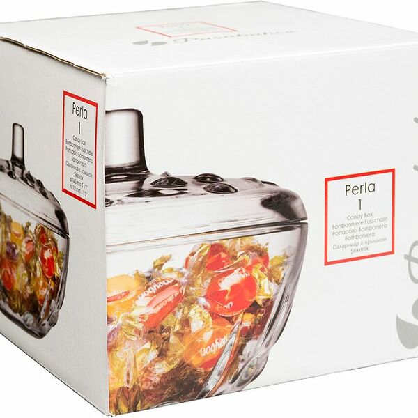 Сахарница Pasabahce Перла с крышкой, 140×110 мм