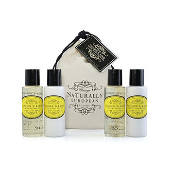 Набор подарочный Travel Set Velvet Pouch Ginger & Lime, Naturally European, Китай