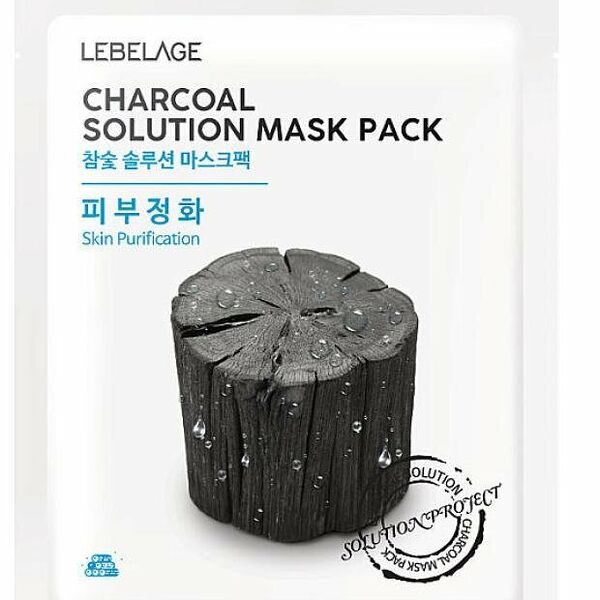 Маска тканевая для лица Lebelage с экстрактом древесного угля
