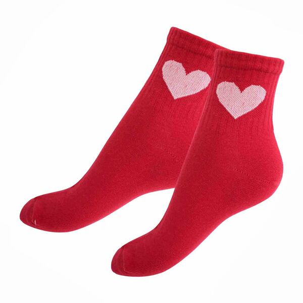 Носки женские Easy Touch Сердце цвет: красный размер: 23-25 (36-40)