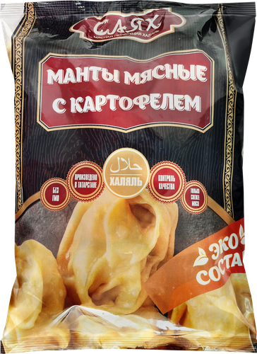 

Манты Саях Сарман-Агро, с говядиной и картофелем, Халяль 850 г