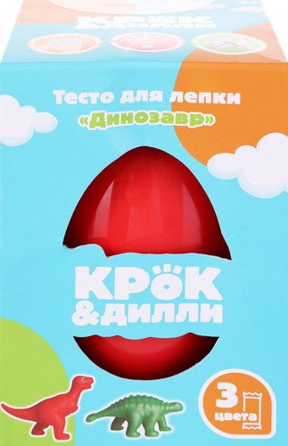 

Набор игровой Крок&дилли Тесто для лепки с аксессуарами в яйце, 6 предметов