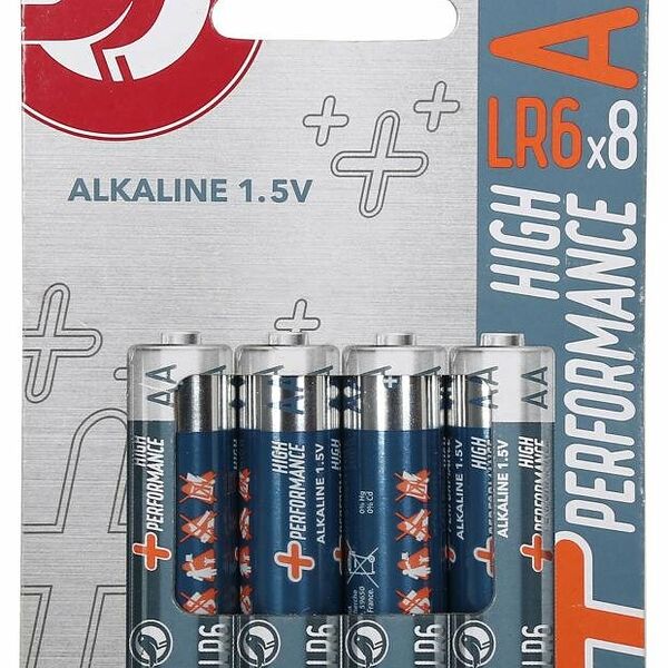 Батарейки Ашан Красная птица Premium алкалиновые LR6 AA, 8 шт