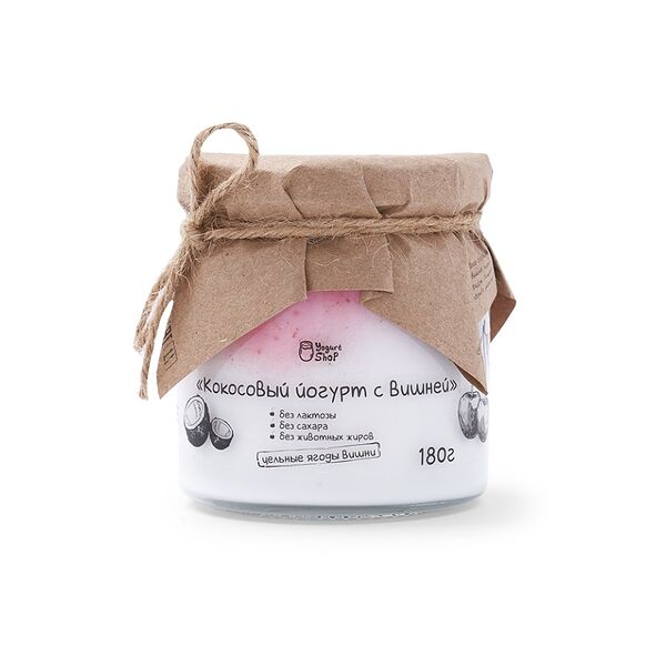 Йогурт Yogurt Shop кокосовый с вишней 10.8% 180 г