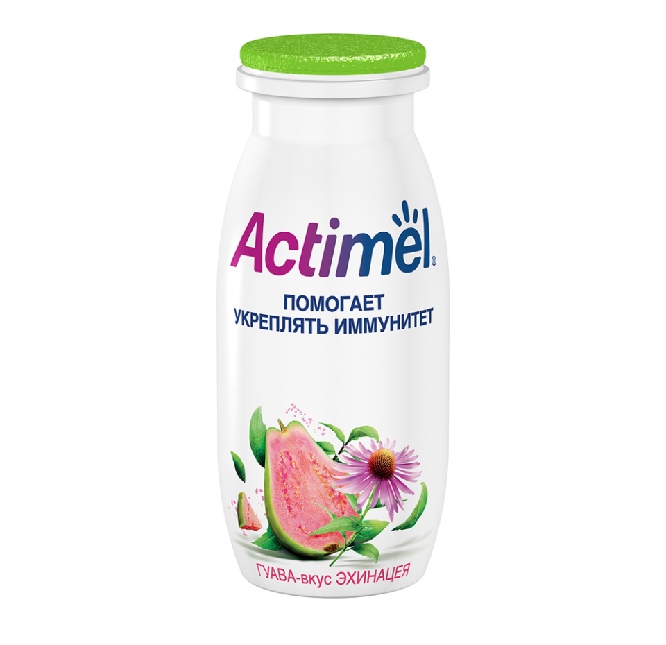 

Напиток кисломолочный Actimel со вкусом гуавы и эхинацеи 2.5%, 100 г