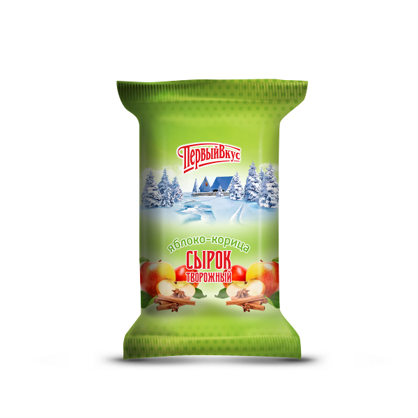 Сырок творожный Первый вкус с корицей и яблоком 4.5%