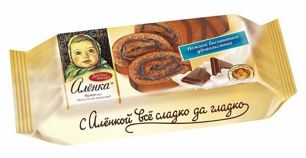 Рулет бисквитный Аленка со вкусом молочного шоколада