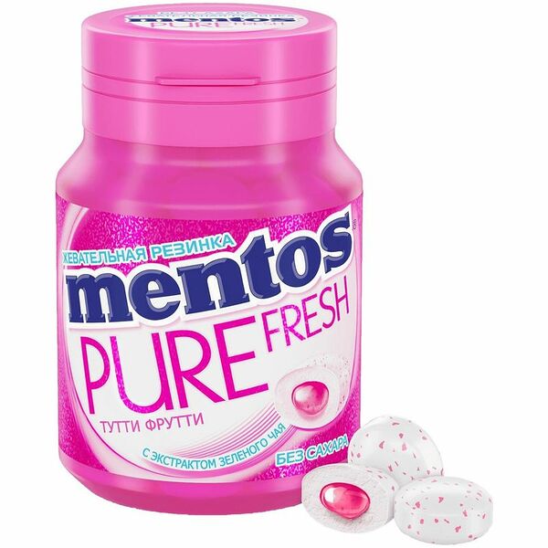 Жевательная резинка Mentos Pure Fresh Тутти Фрутти, 54г