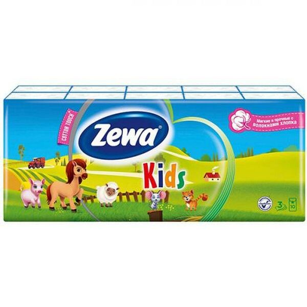 Платки бумажные ZEWA Плюс, детские
