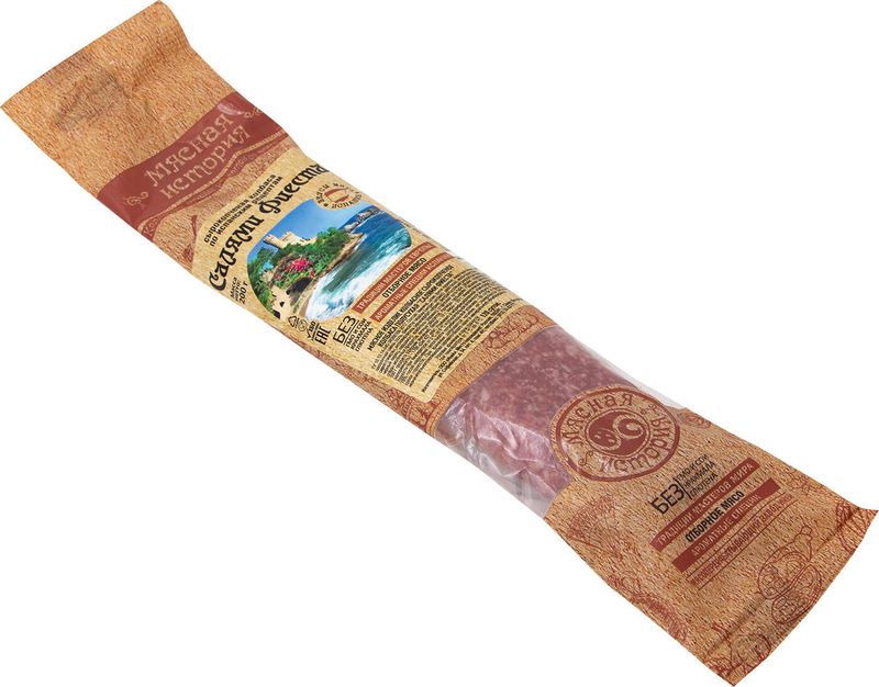 

Колбаса сырокопченая Мясная История Салями Фиеста 200 г