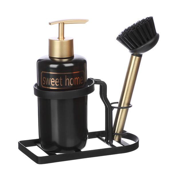 Vetta диспенсер для моющего средства со щеткой и металлической стойкой 