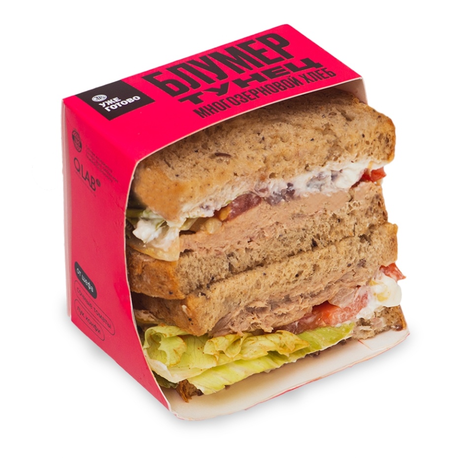 

Сэндвич Уже Готово Блумер с тунцом на многозерновом хлебе 160 г