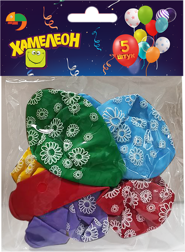 Шары воздушные Хамелеон 30 см, 5шт