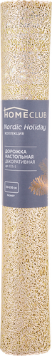 

Дорожка декоративная Homeclub Nordic Holiday 33х150см, золотая, Арт. CCG-1