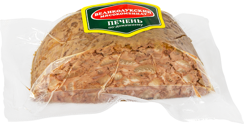 Печень Великолукский мясокомбинат По-домашнему слоеная, вареная вес до 400 г