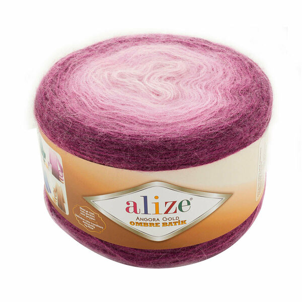 Пряжа Alize 'Angora Gold Ombre Batik' 150гр. 825м. (20% шерсть, 80% акрил)(7244 секционный)